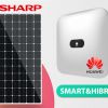 7 kWp teljesítményű, 3fázisú Sharp napelemes rendszer Huawei inverterrel (HIBRID)