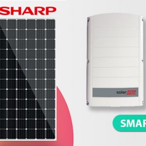 12 kWp Sharp napelemes rendszer SolarEdge inverterrel (SMART)