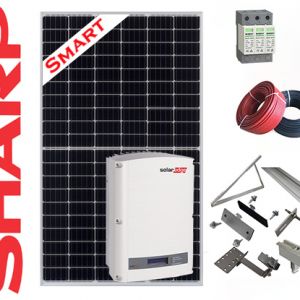 3,16 kWp teljesítményű, 1fázisú Sharp napelemes rendszer SolarEdge inverterrel