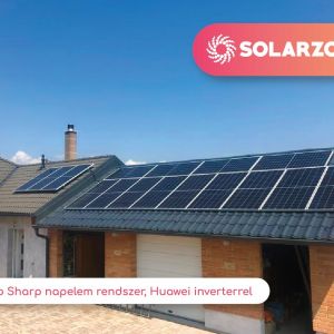 20 kWp teljesítményű, 3fázisú Sharp napelemes rendszer Fronius inverterrel